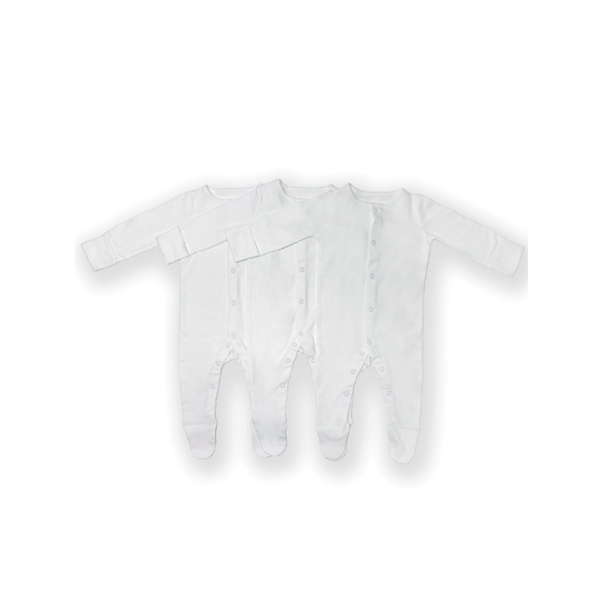 Maybe Baby 3 Pack White Sleepsuits 0-3 Months, 0 - Months Multicolor