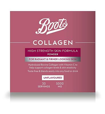 Click to view product details and reviews for Boots High Strength Skin Formula Collagen 5000mg Powder 1515g.
