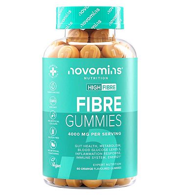 Click to view product details and reviews for Novomins Fibre Orange Flavoured Gummies 60s.