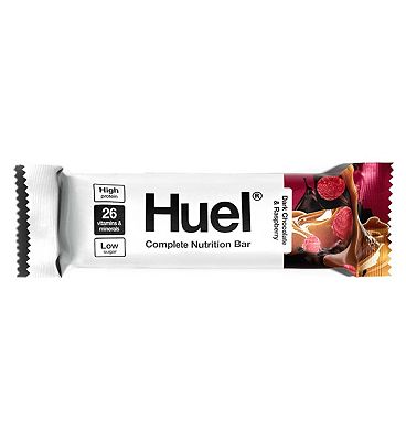Click to view product details and reviews for Huel Complete Nutrition Dark Chocolate And Raspberry Bar 55g.
