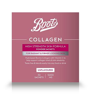 Click to view product details and reviews for Boots Collagen High Strength Skin Formula 5000 Mg Powder 5g X 30s Sachets.