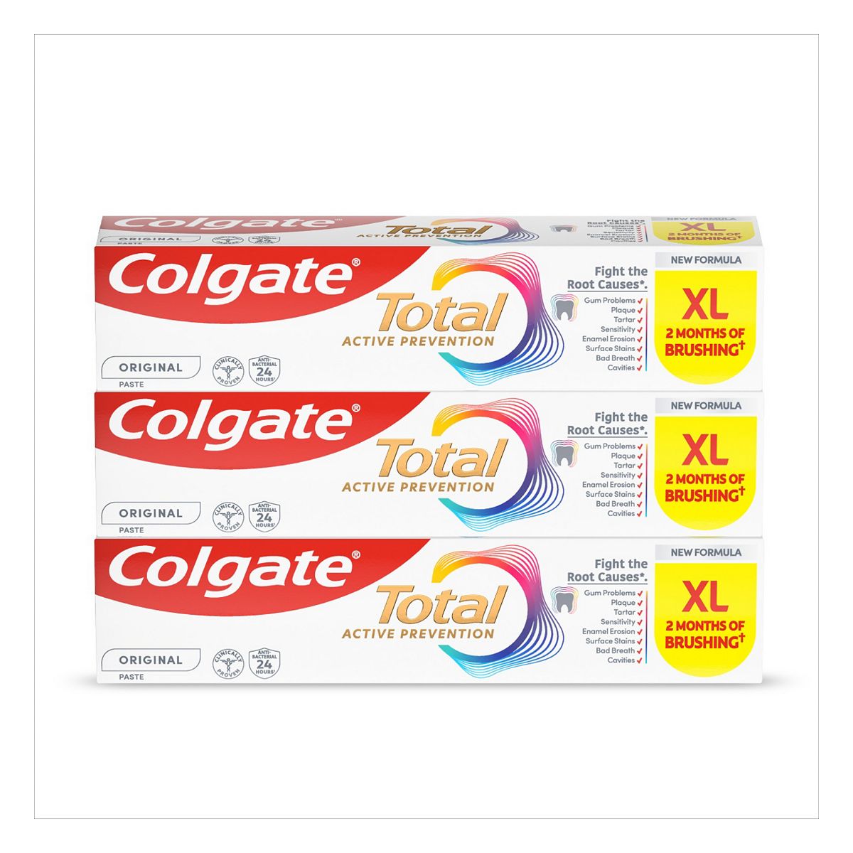 Colgate Total Active Prevention Original Toothpaste 125Ml X 3 Bundle Br/>