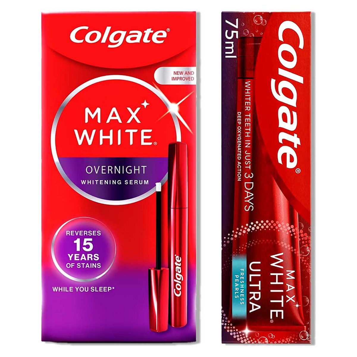 Colgate Max White Ultra Fresh Pearls + Overnight Wand Duo