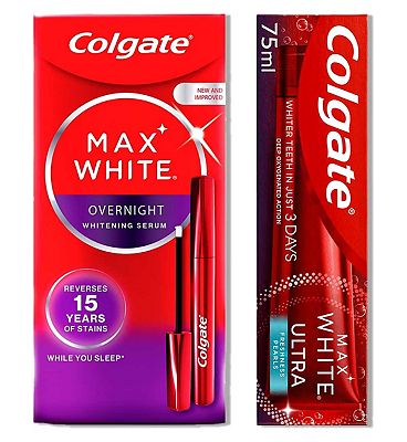 Colgate Max White  Ultra Fresh Pearls + Overnight Wand Duo