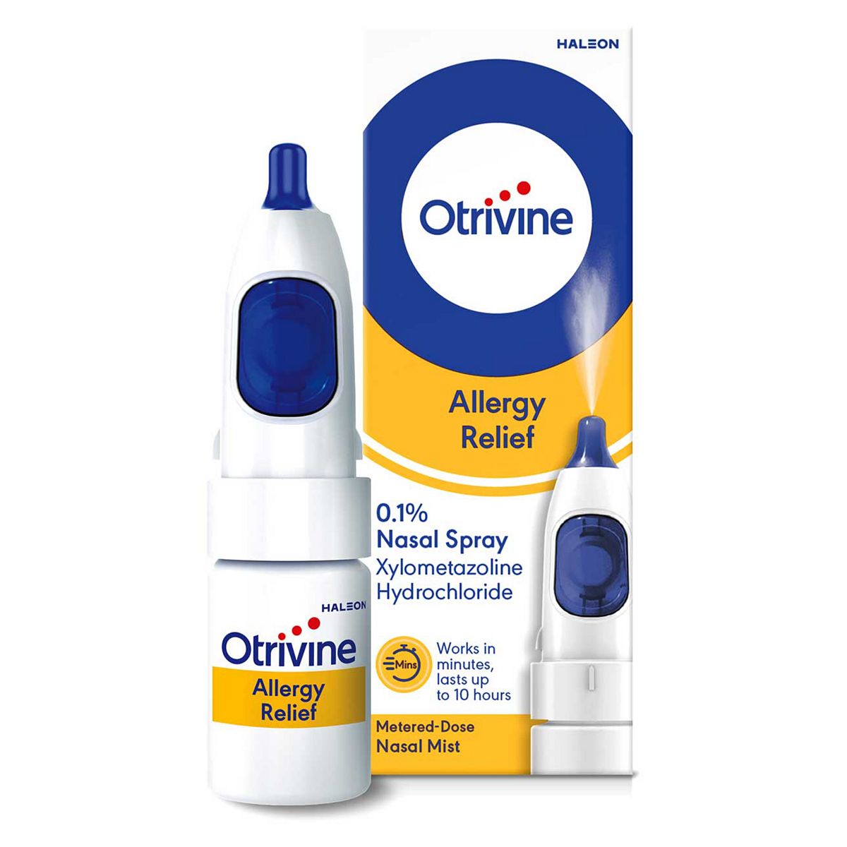 Otrivine Allergy Relief 0.1% Nasal Spray – 10Ml