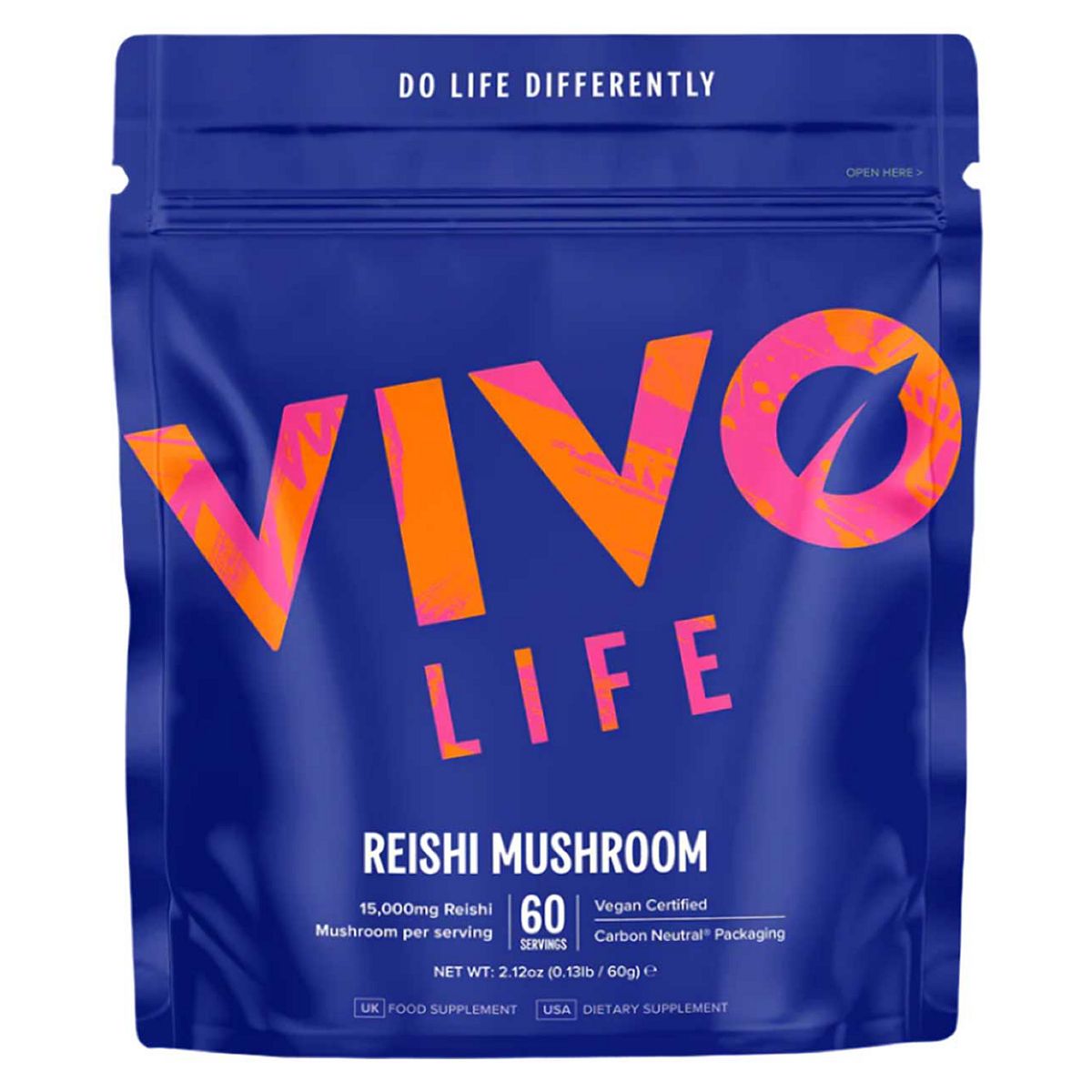 Vivo Life Reishi Mushroom Powder 15:1 Extract 60G