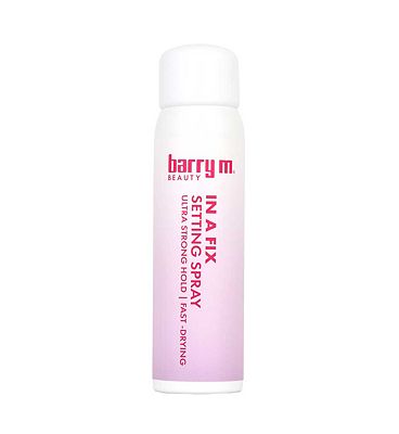 Click to view product details and reviews for Barry M In A Fix Lightweight Non Sticky And Fast Drying Ultra Strong Hold Face Setting Spray 70ml.