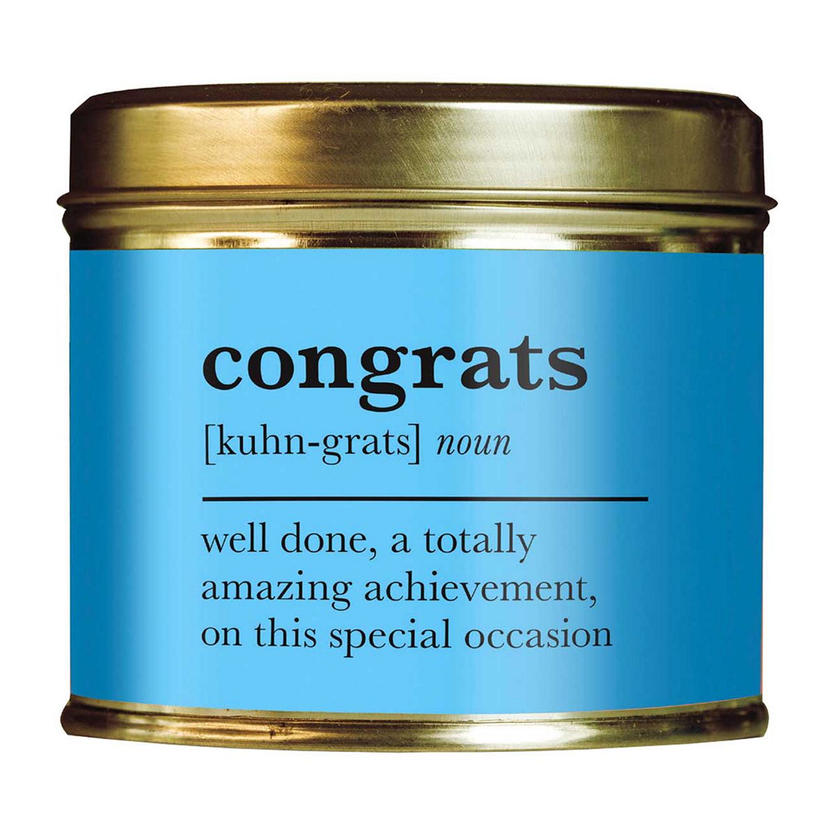 Shearer Candles Congrats, Well Done, A Totally Amazing Achievement, On This Special Occasion Tin Candle 204G