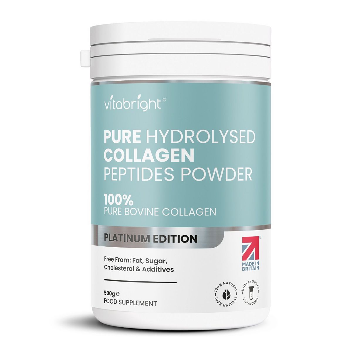 VitaBright Hydrolysed Collagen Powder - 500G (25-50 Day Supply)