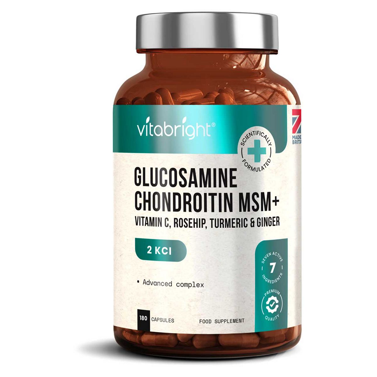 Vitabright Glucosamine Chondroitin Msm Capsules 3 Month Supply 180S
