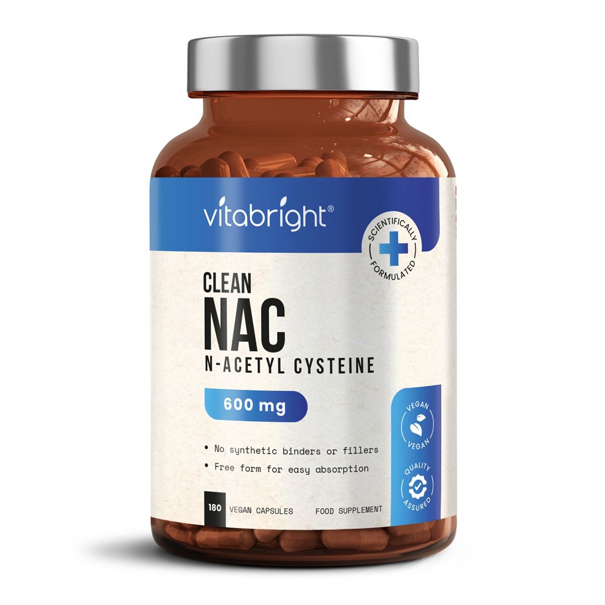 VitaBright N-Acetyl Cysteine Capsules 6 Month Supply 180S