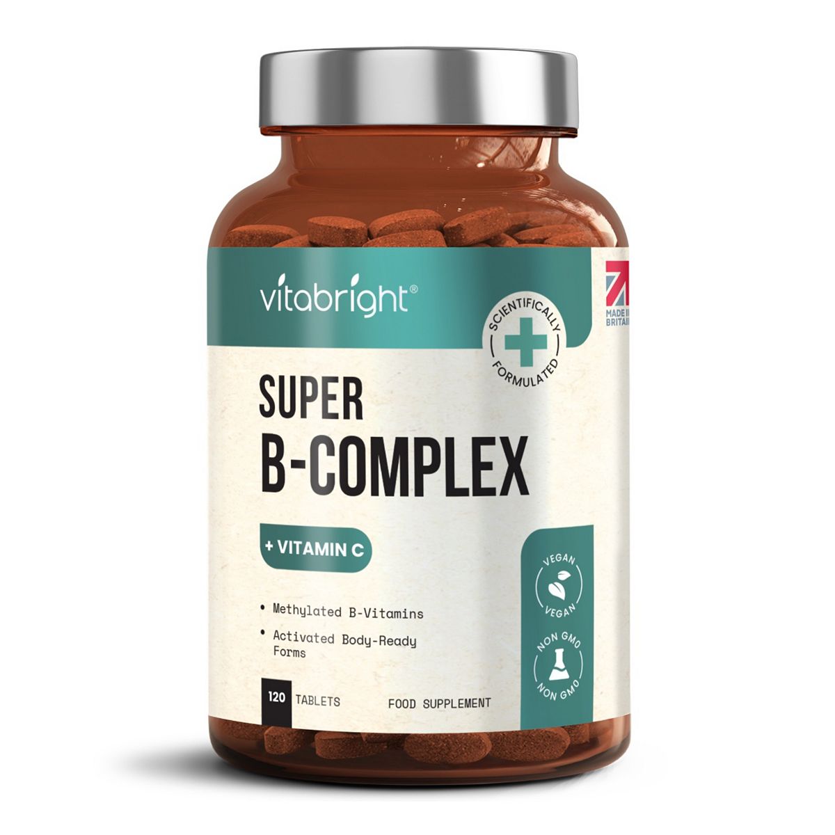 VitaBright Methylated Vitamin B Complex Tablets 120S