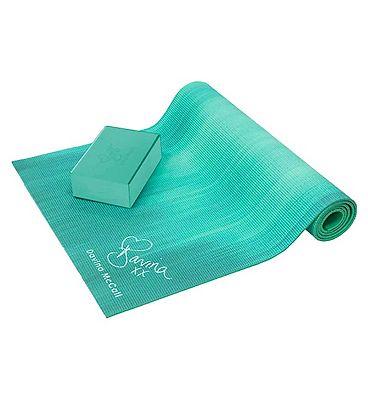 Davina Mccall Yoga Mat & Block Set Blue