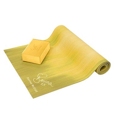 Davina Mccall Yellow Yoga Mat & Yoga Block Set