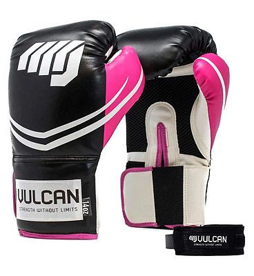 Vulcan Power Pink 14Oz Boxing Gloves & Handwraps