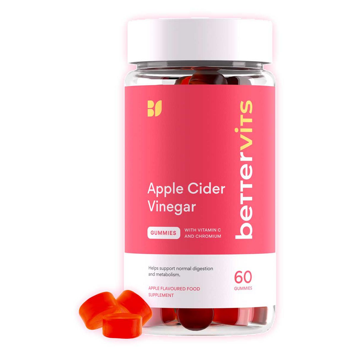 Bettervits Apple Cider Vinegar Gummies With Vitamin C And Chromium - 60