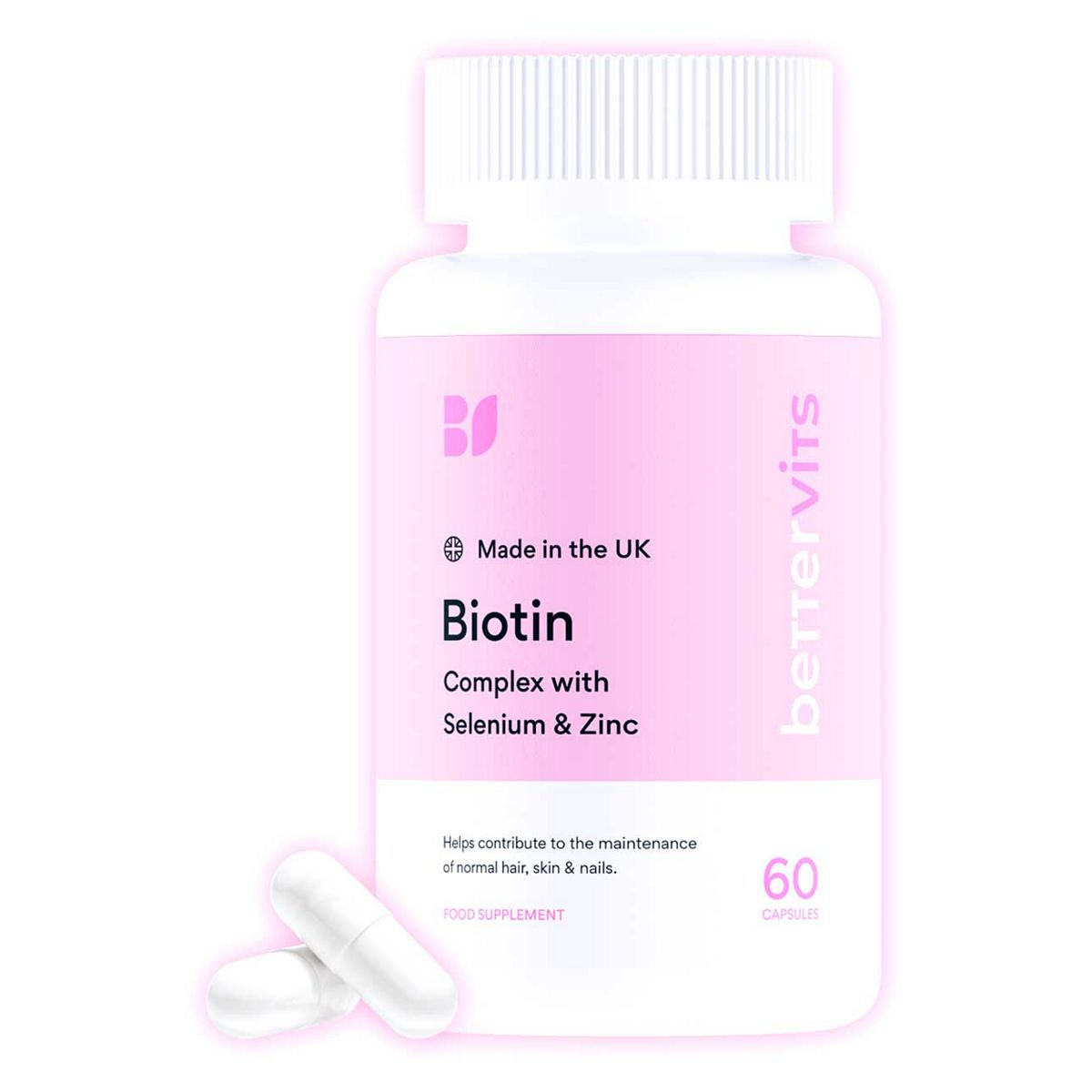 Bettervits Biotin Complex Capsules With Selenium And Zinc - 60