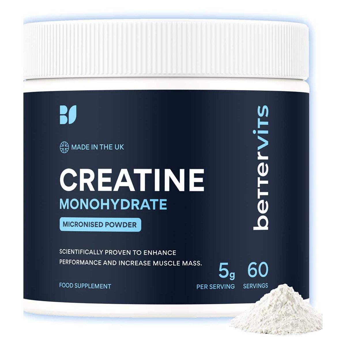 Bettervits Creatine Monohydrate Micronised Powder 300G