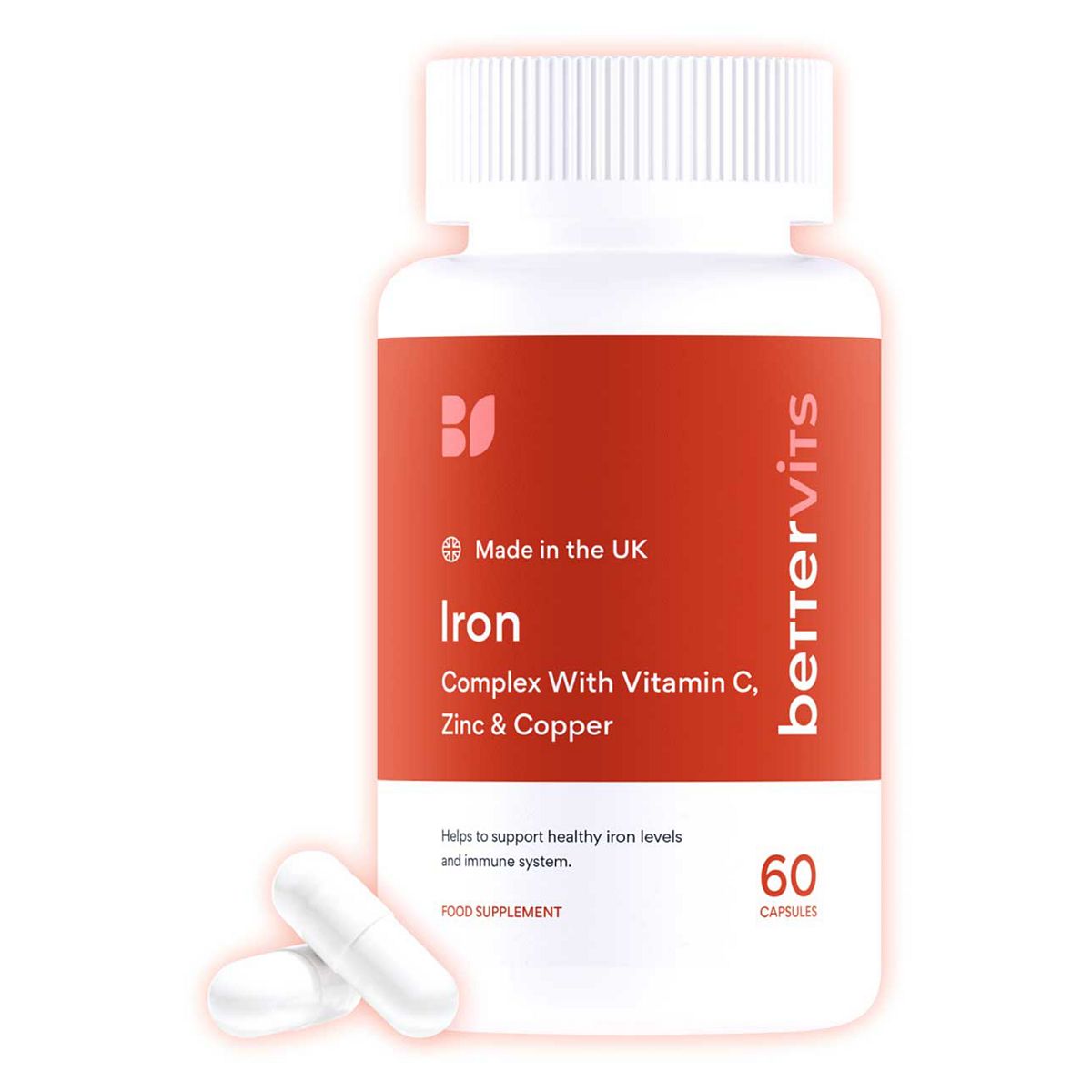 Bettervits Iron Complex Capsules With Vitamin C Zinc And Copper 60S