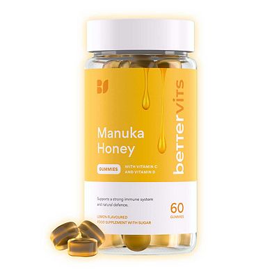 Click to view product details and reviews for Bettervits Manuka Honey Immunity Gummies 60s.