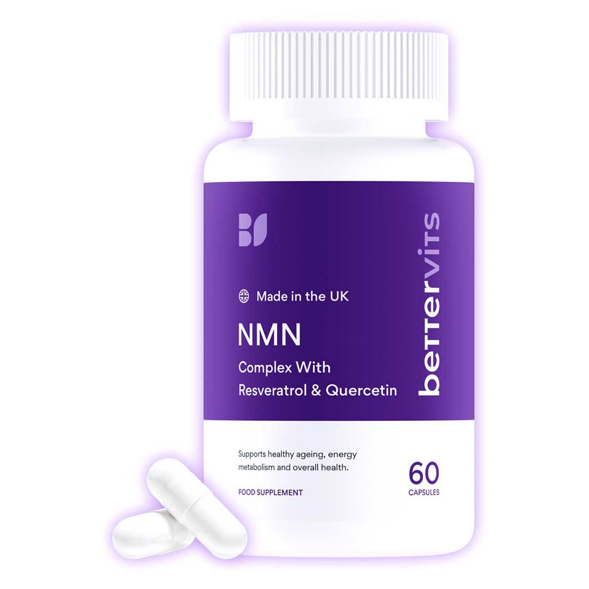 Bettervits Nmn Complex With Resveratrol And Quercetin - 60 Capsules