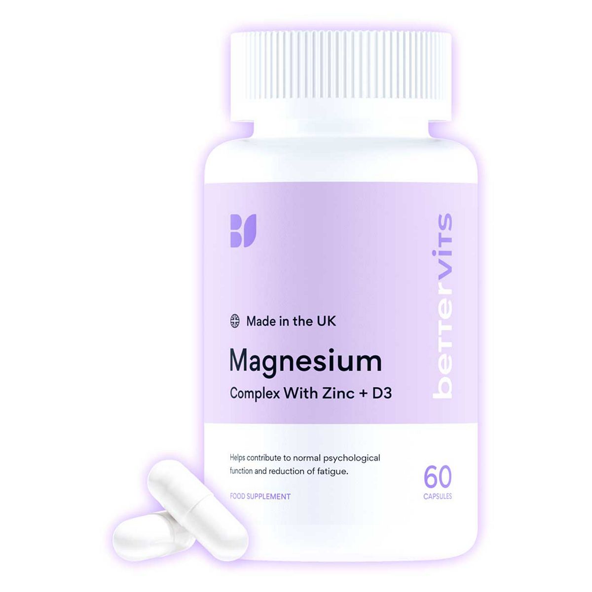 Bettervits Magnesium Complex Capsules, Zinc And D3 - 60S