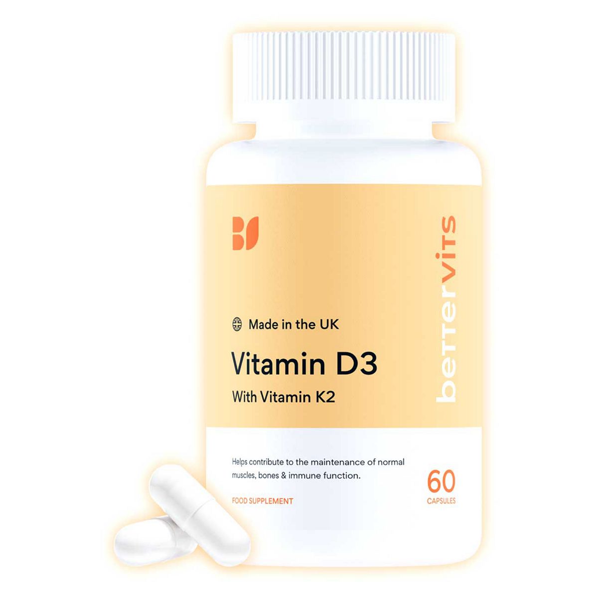 Bettervits Vitamin D3 Capsules - 60S