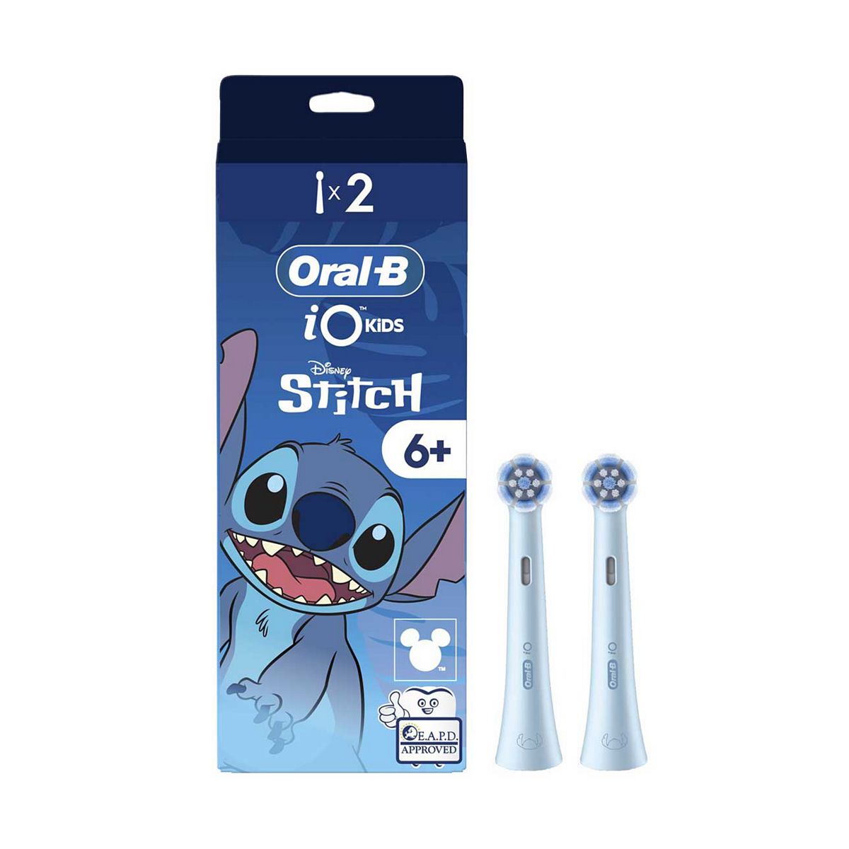 Oral B Oral-B Io Kids 6+ Disney Stitch Electric Toothbrush Heads 2 Pack