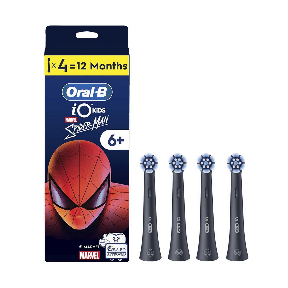 Oral B Oral-B Io Kids 6+ Marvel Spiderman Electric Toothbrush Heads 4 Pack