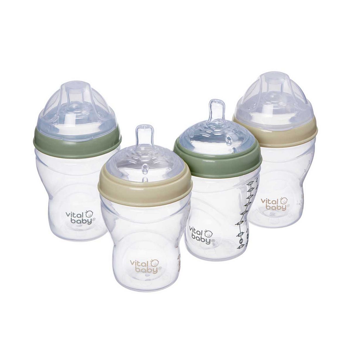 Vital Baby Nurture Breast Like Bottle 240Ml 4 Pack