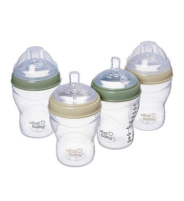 Vital Baby Nurture Breast Like Bottle 240ml 4pk