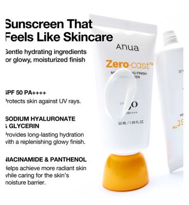 Anua Zero-Cast Moisturising Suncream SPF 50 50ml (5)
