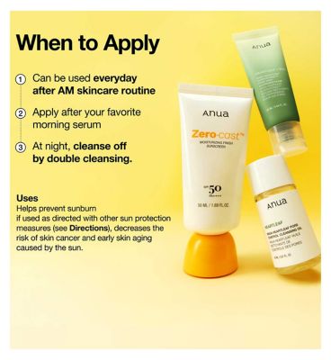 Anua Zero-Cast Moisturising Suncream SPF 50 50ml (8)