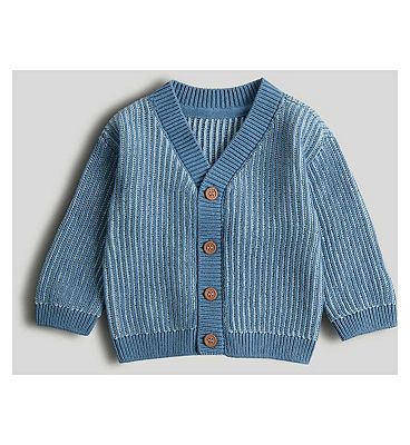 Blue Knitted Cardigan Up to 10lbs