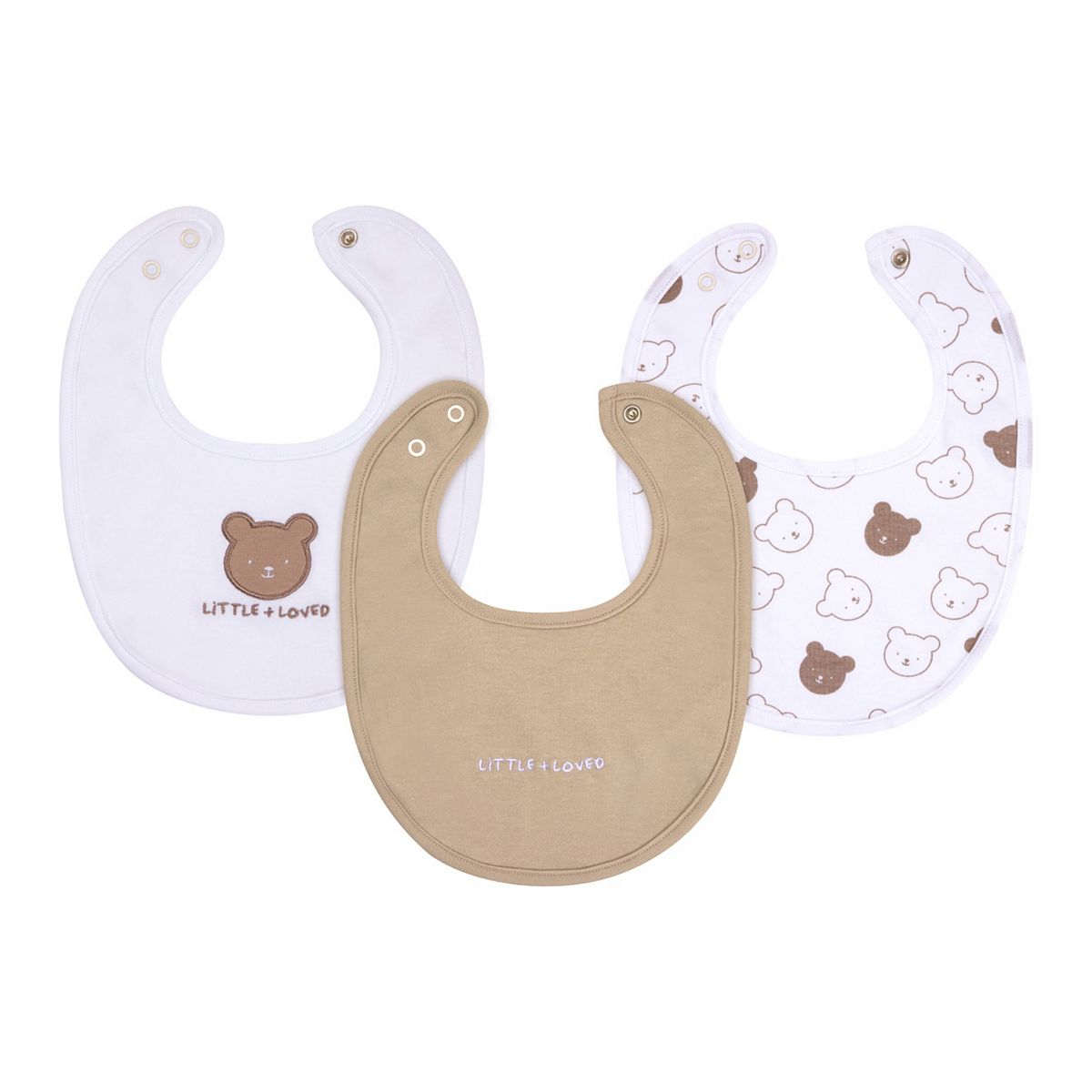   Little + Loved Newborn Baby Bibs 3S