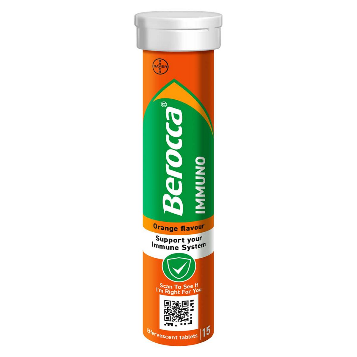 Berocca Immuno Orange Effervescent Tablets 15 Count