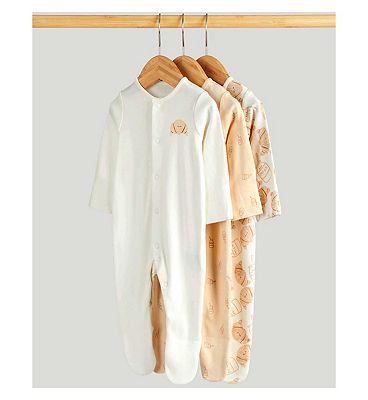 3 Pack Croissant Sleepsuits 18-24 Months