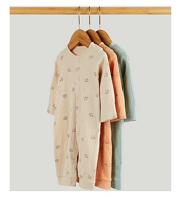 3 Pack Animal Footless Sleepsuits 9-12 Months
