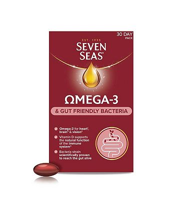 Seven Seas Omega-3 & Gut Friendly Bacteria: With Vitamin D, Omega