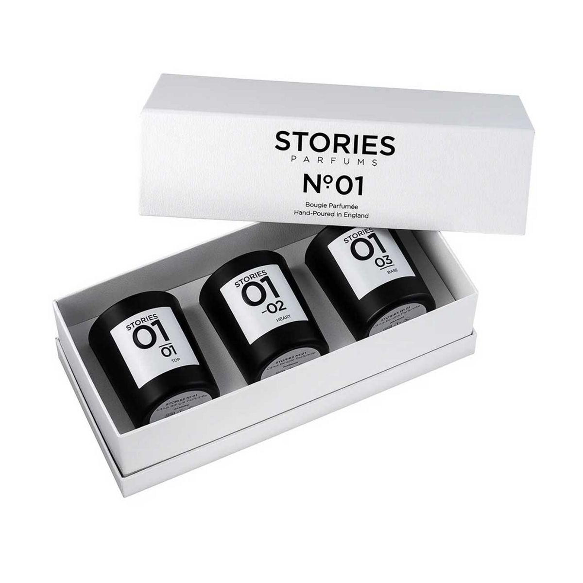 Stories Parfums Stories N.01 Bougie Parfumée, Perfumed Candle Trio