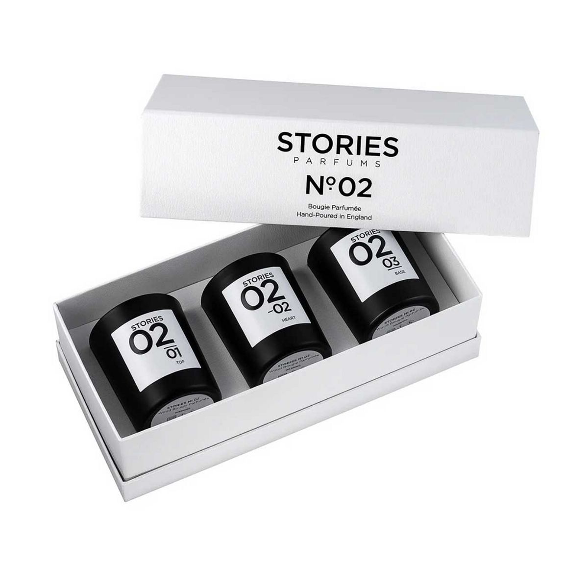 Stories Parfums Stories Nº.02 Bougie Parfumée, Perfumed Candle Trio