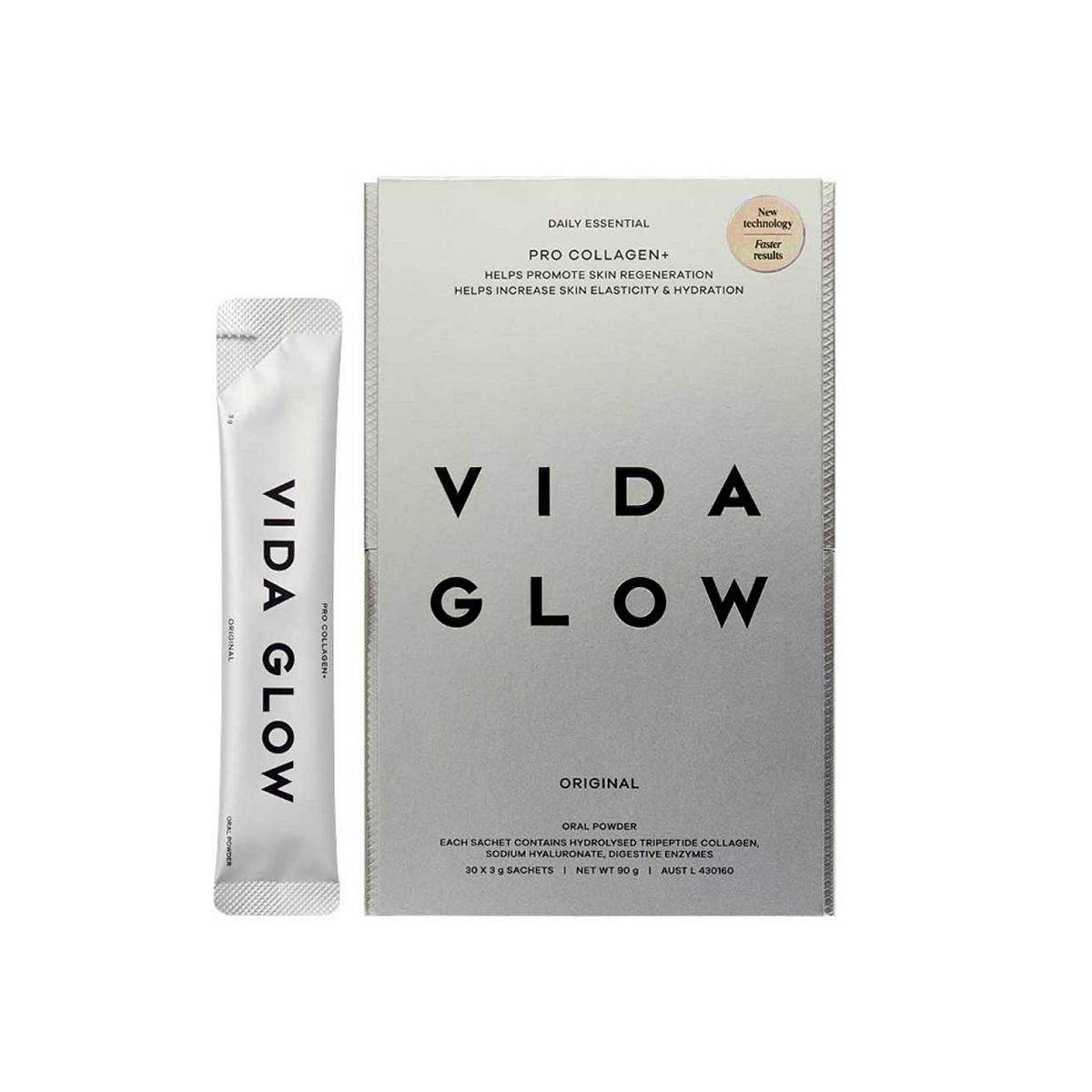 Vida Glow Pro Collagen+ Powder Sachets 3G 30S