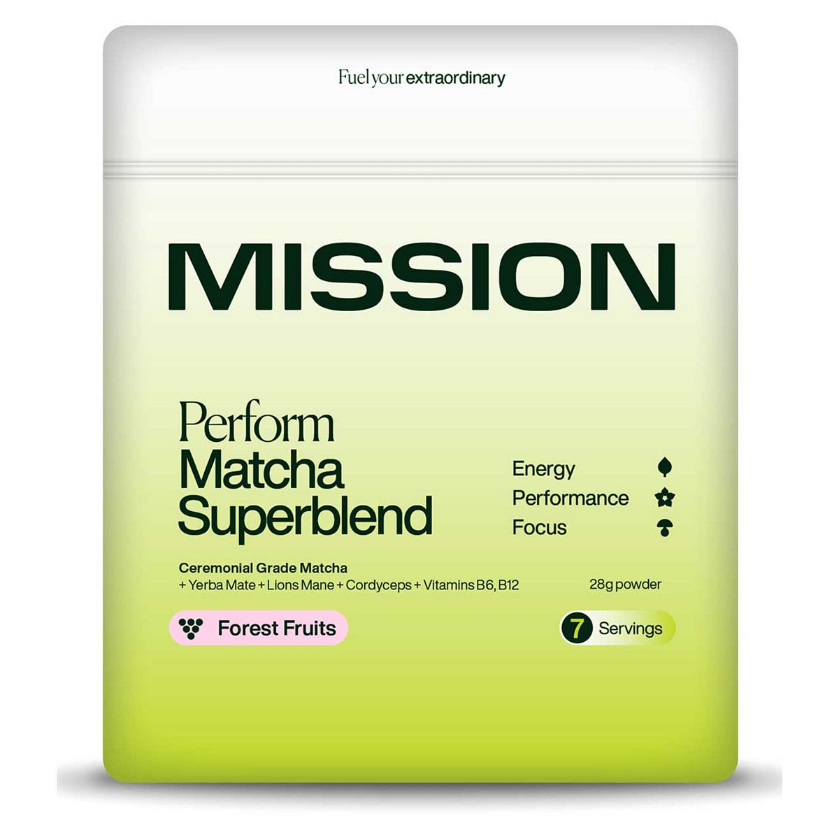 MISSION Perform Matcha Powder Superblend Forest Fruits 28g