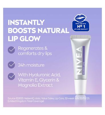 NIVEA Lip Hyaluron Glowy Lips Lip Balm Tube Original, 10ml (5)