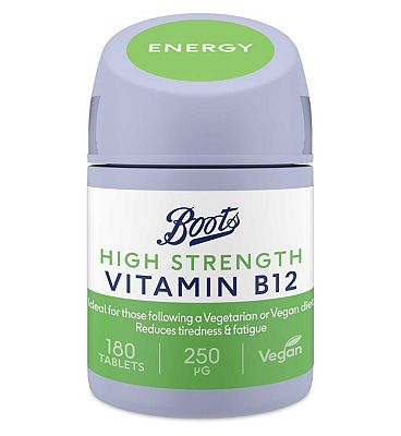 Click to view product details and reviews for Boots High Strength Vitamin B12 250g 180s.