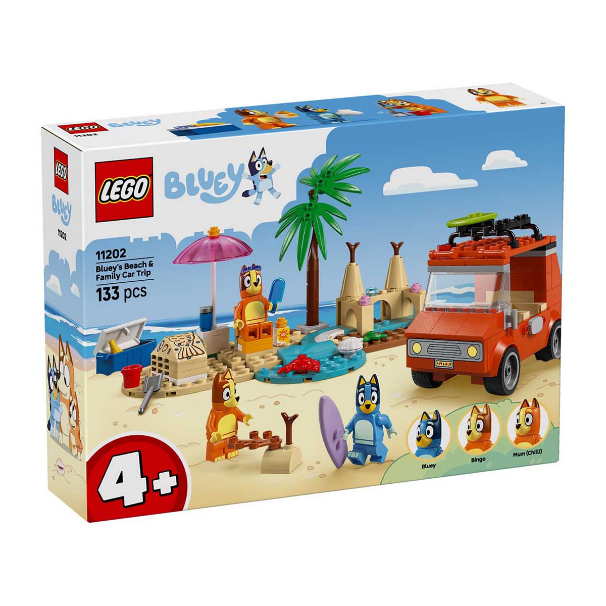 Lego Bluey Bluey's Beach & Family Car Trip