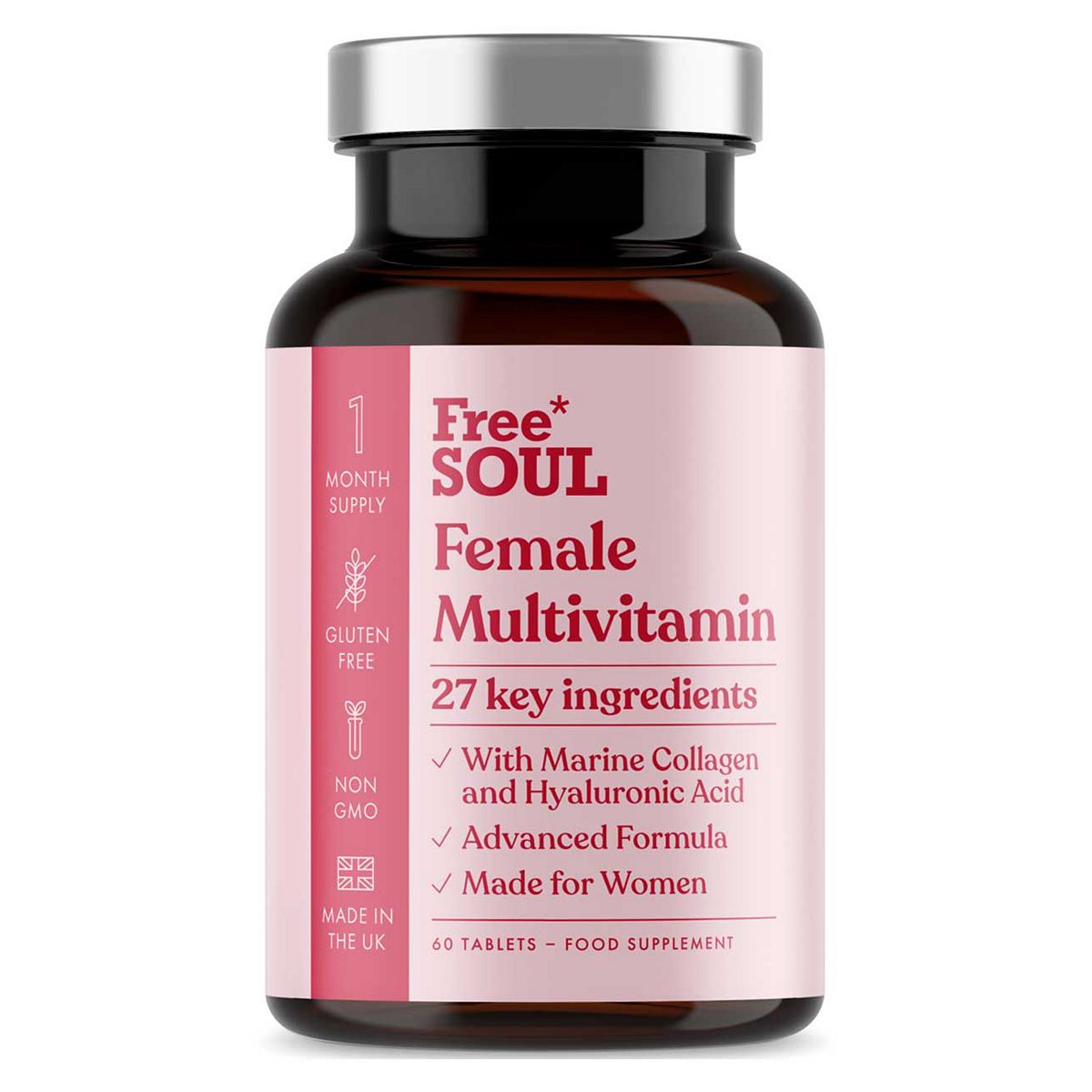 Free Soul Female Multivitamin With Collagen Tablets 60S