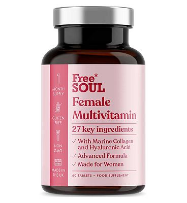 Click to view product details and reviews for Free Soul Female Multivitamin With Collagen Tablets 60s.