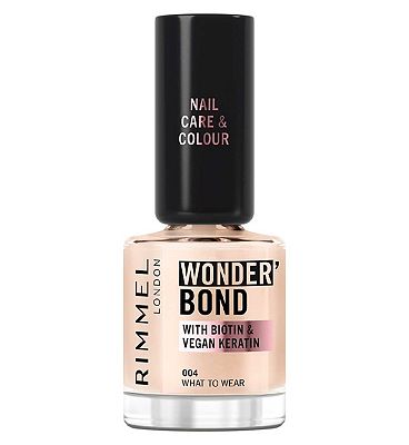 Rimmel Wonder'Bond Care + Colour Nail Polish 004 What To Wear