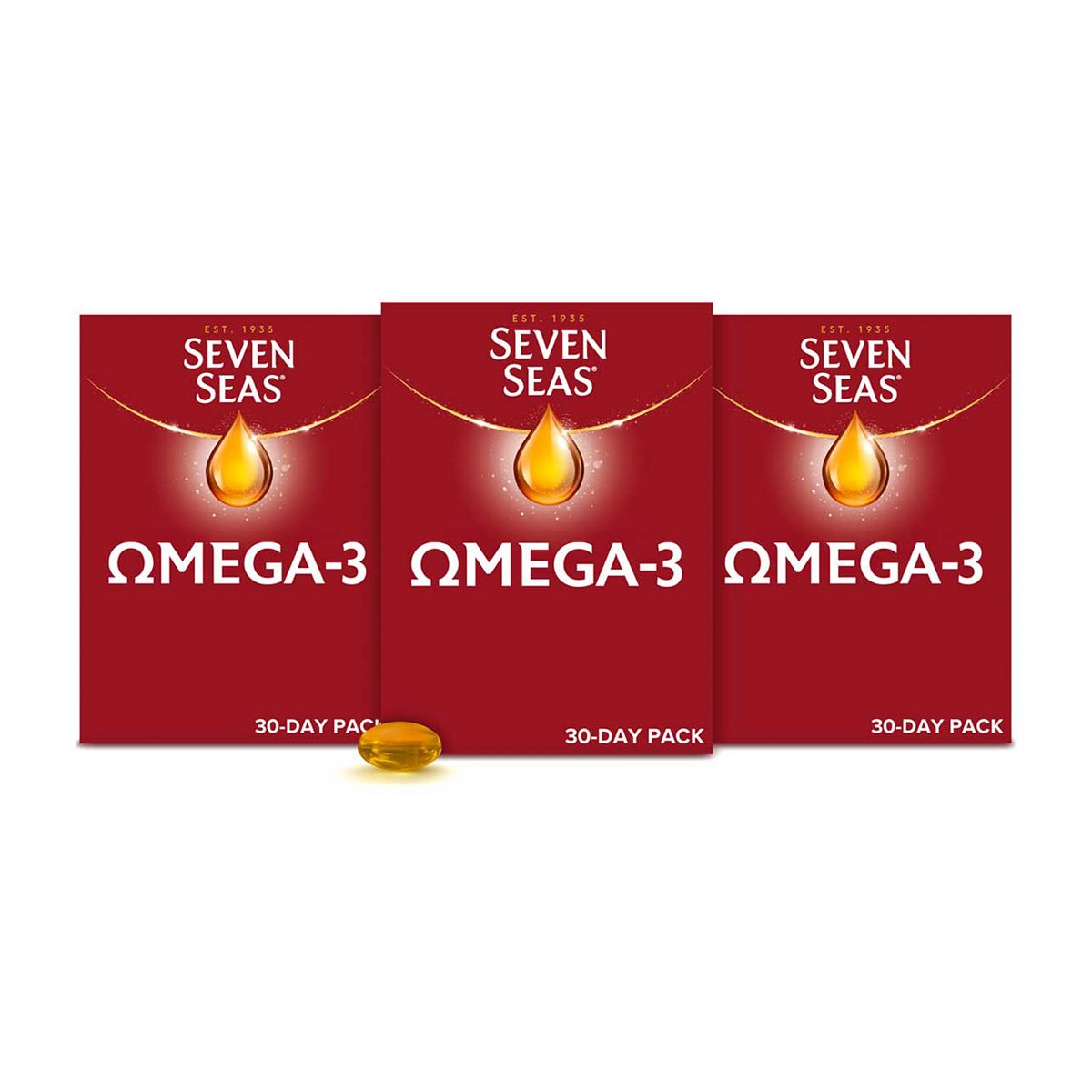 Seven Seas Omega-3 Fish Oil + Vitamin D For Whole Body Health X3 Bundle